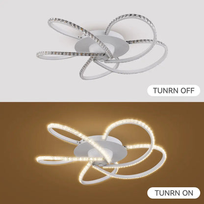 Irie Dimmable 5 Lights Led Ceiling Light - White