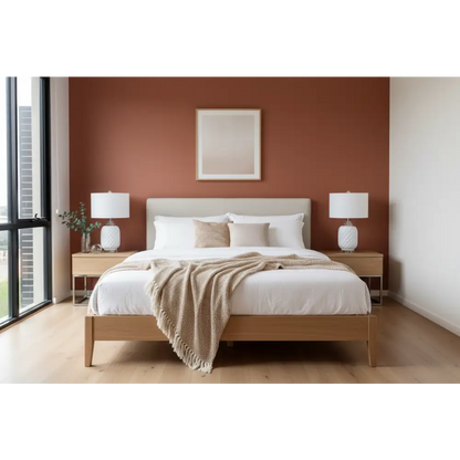 Island White Table Lamp Gloss Ceramic Bedside 67cm