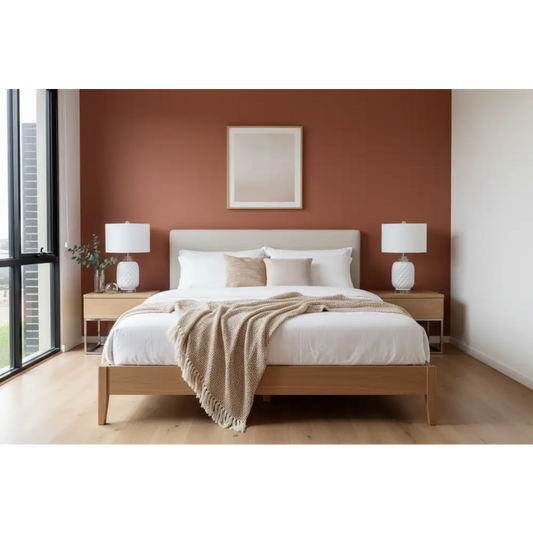 Island White Table Lamp Gloss Ceramic Bedside 67cm