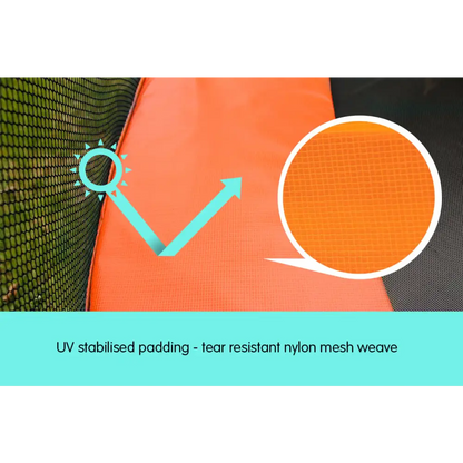 Kahuna 10ft Trampoline Replacement Pad Round - Orange