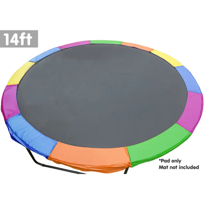 Kahuna 14ft Trampoline Replacement Pad Round - Rainbow