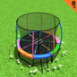 Kahuna 8ft Outdoor Rainbow Trampoline for Kids and Children Suited Fitness Exercise Gymnastics with Safety Enclosure