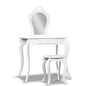Kids Dressing Table Stool Set Vanity Mirror Princess Children Makeup White