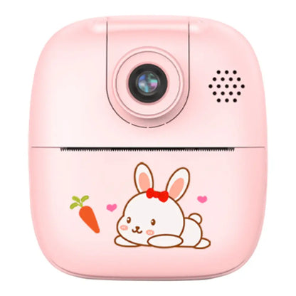 Kids Rechargeable Instant Print Camera Pink - Digital Thermal Photo Video Mp3