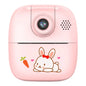 Kids Rechargeable Instant Print Camera Pink - Digital Thermal Photo Video Mp3