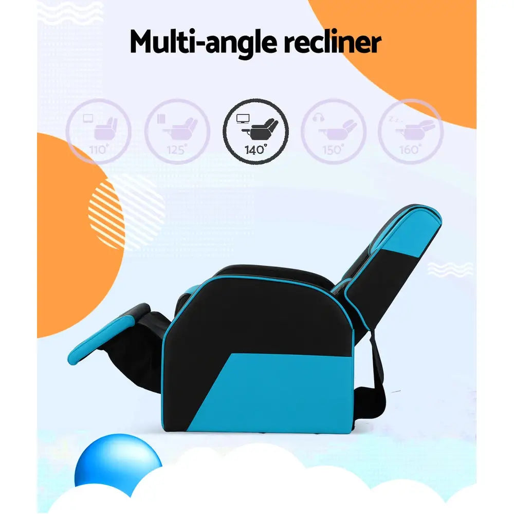 Kids Recliner Chair Pu Leather Gaming Sofa Lounge Couch Children Armchair