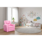 Kids Recliner Chair Pu Leather Sofa Lounge Couch Children Armchair Pink