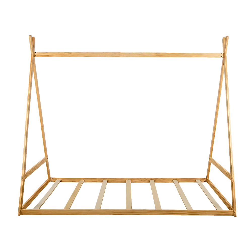 Kids Tent Montessori Toddler Floor Bed Wooden Bedframe
