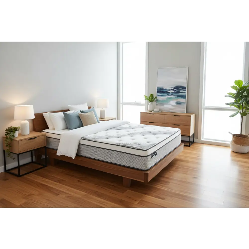King Mattress in Gel Memory Foam 6 Zone Pocket Coil Soft Firm Bed 30cm Thick