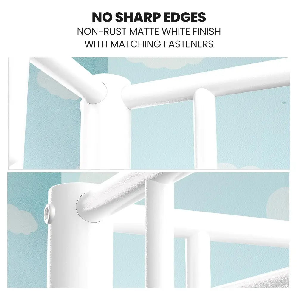 Kingston Slumber 2in1 King Single Metal Bunk Bed Frame with Modular Design Matte White