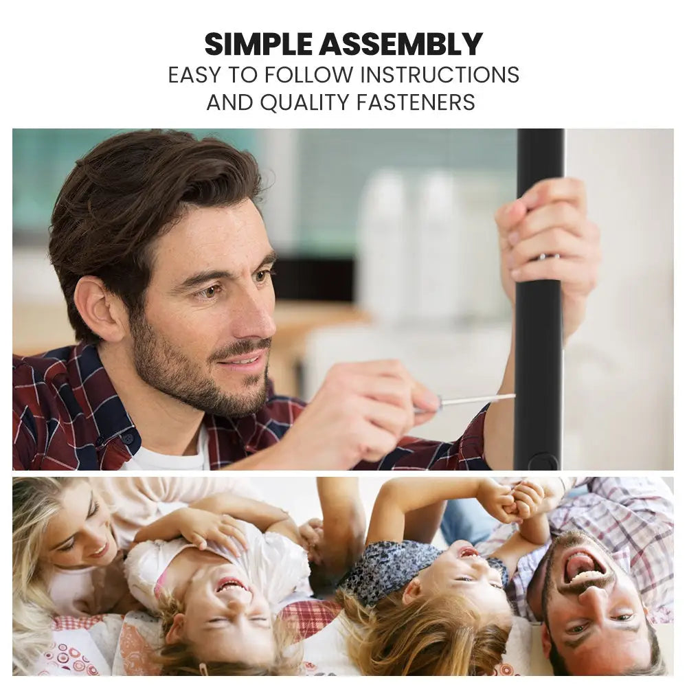 Kingston Slumber 2in1 King Single Metal Bunk Bed Frame with Modular Design Dark Matte Grey