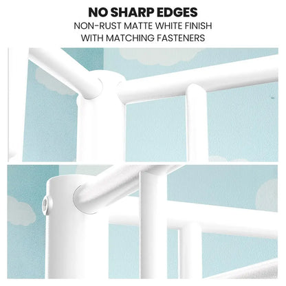 Kingston Slumber 2in1 Single Metal Bunk Bed Frame with Modular Design Matte White