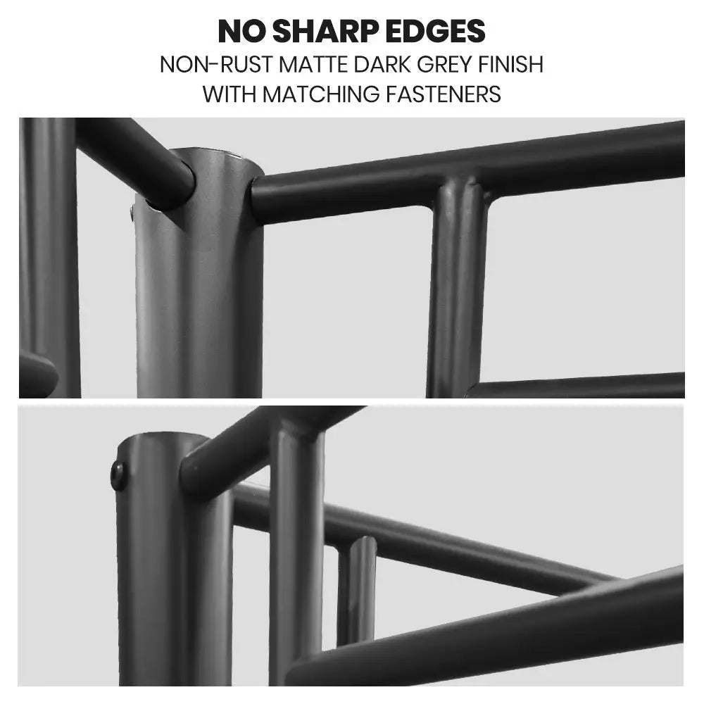 Kingston Slumber Metal Single Over Double Bunk Bed Frame Dark Matte Grey