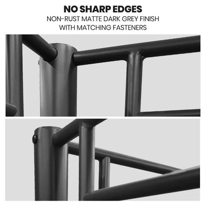 Kingston Slumber Metal Single Over Double Bunk Bed Frame Dark Matte Grey