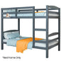 Kingston Slumber Single Bunk Bed Frame Solid Pine 2-in-1 Modular Design Converts to 2 Beds for Kids Grey