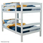 Kingston Slumber Single Bunk Bed Frame Solid Pine 2-in-1 Modular Design White