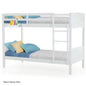 Kingston Slumber Single Bunk Bed Frame Solid Pine Wood Timber Modular Design White