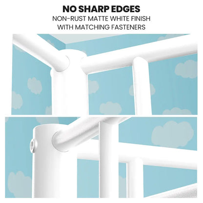Kingston Slumber Single Over Double Metal Bunk Bed Frame Matte White