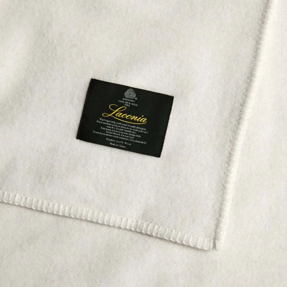 Laconia 400gsm Premium Australian Pure Wool Blanket Natural Double