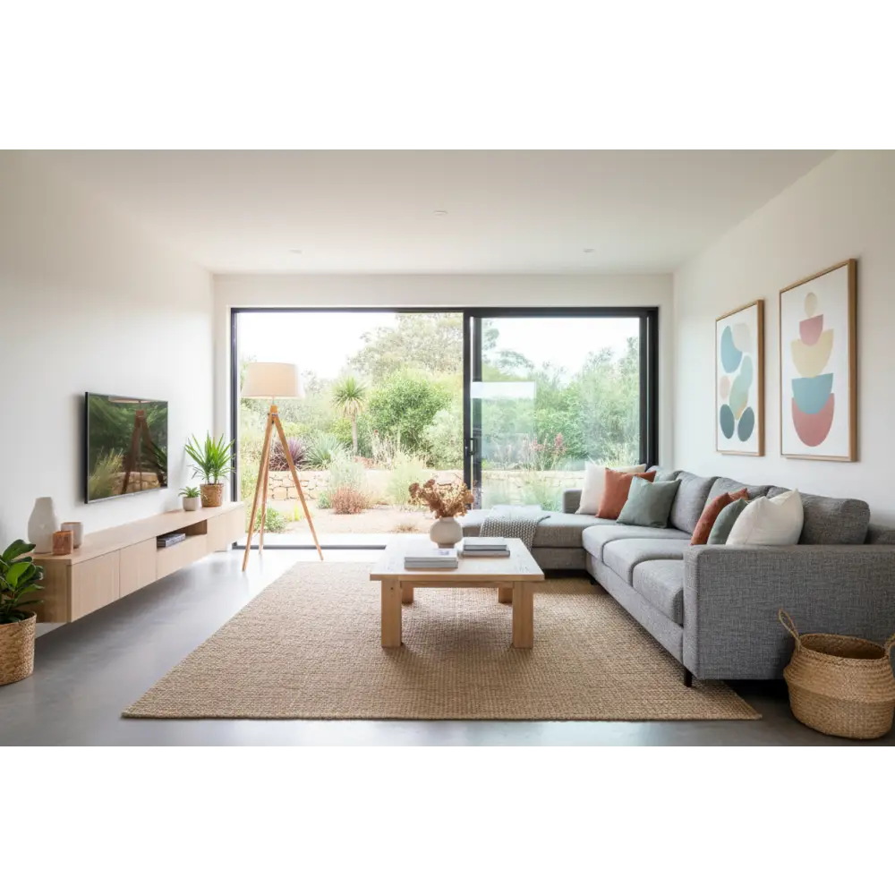 Large Tripod Floor Lamp Linen Shade Modern Bamboo Wooden Retro Twist Light