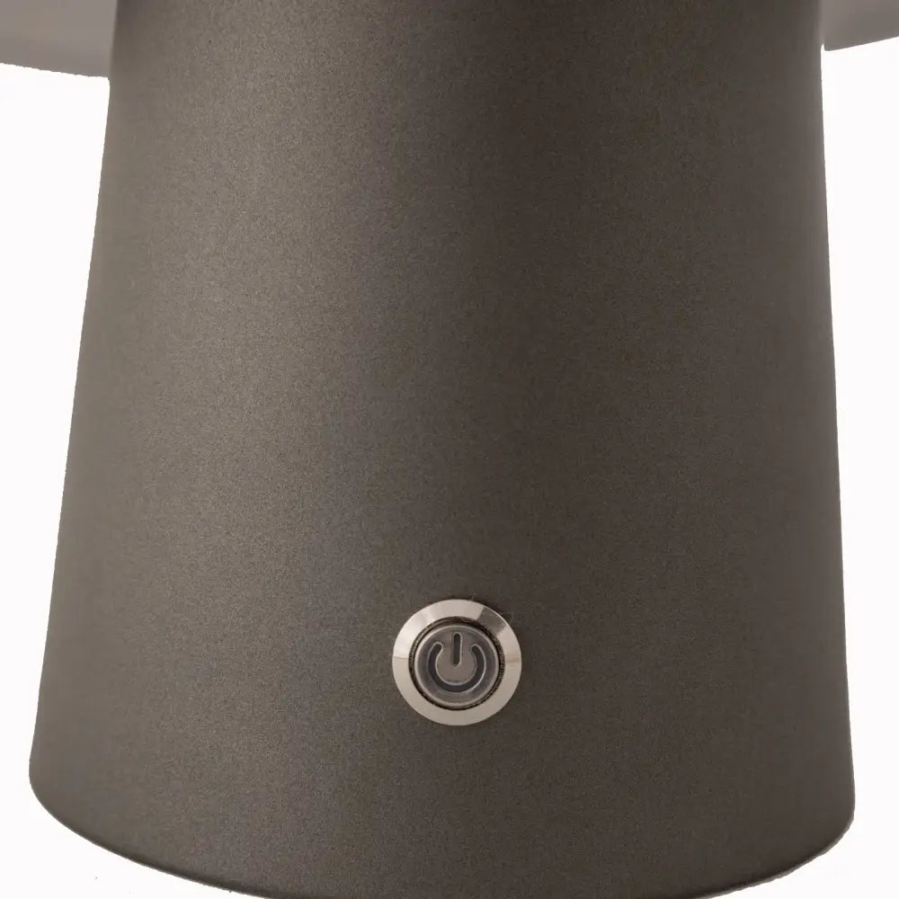 Led Cordless Mushroom Usb Rechargeable Table Lamp Dimming Night Light - Steel Grey
