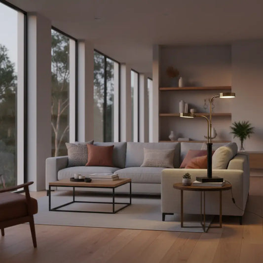 Led Metal Table Lamp with 2 Lights Brushed Gold Black Finish