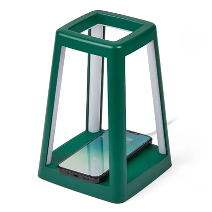 Lexon Lantern Portable Lamp with Built-in Wireless Charger - Green