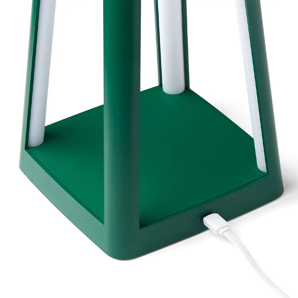 Lexon Lantern Portable Lamp with Built-in Wireless Charger - Green