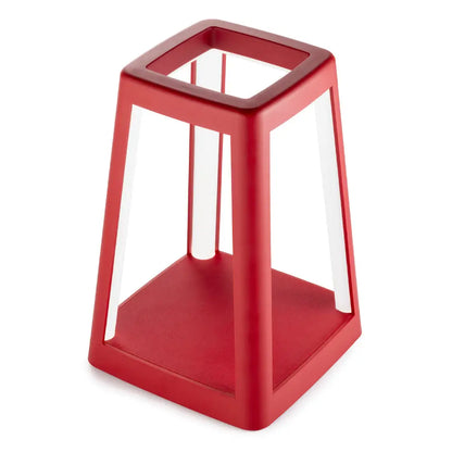 Lexon Lantern Portable Lamp with Built-in Wireless Charger - Red