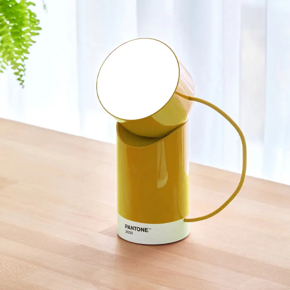 Lexon Orbe Portable Led Lamp with Moving Head Pantone - Yellow