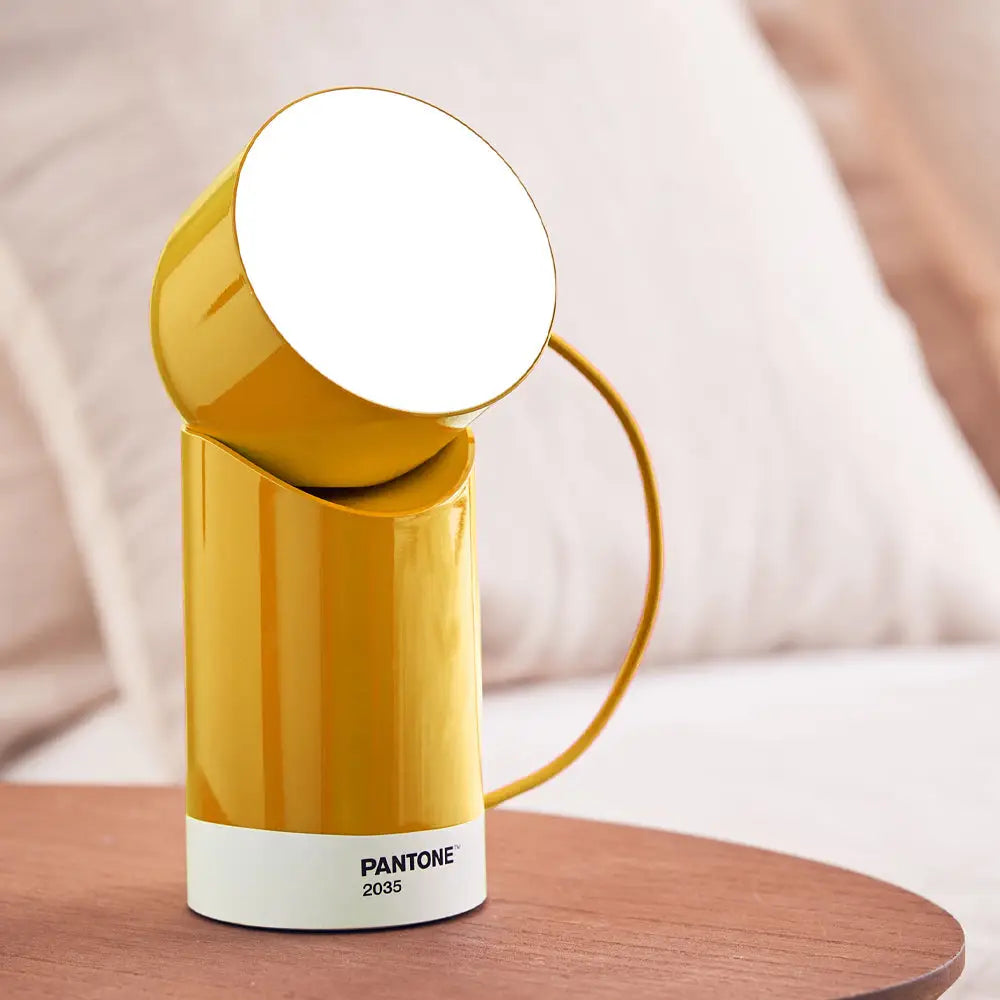 Lexon Orbe Portable Led Lamp with Moving Head Pantone - Yellow