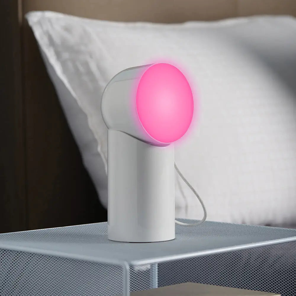 Lexon Orbe Portable Led Lamp with Moving Head - White