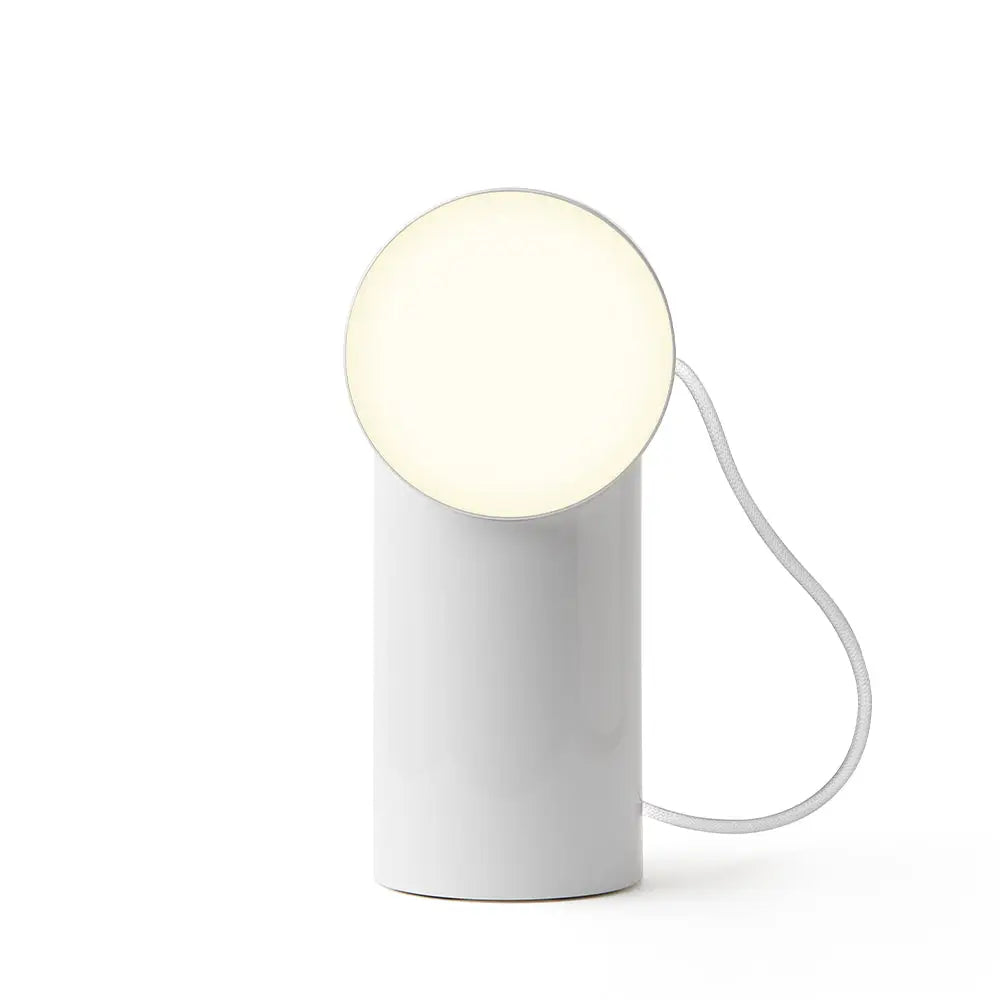 Lexon Orbe Portable Led Lamp with Moving Head - White