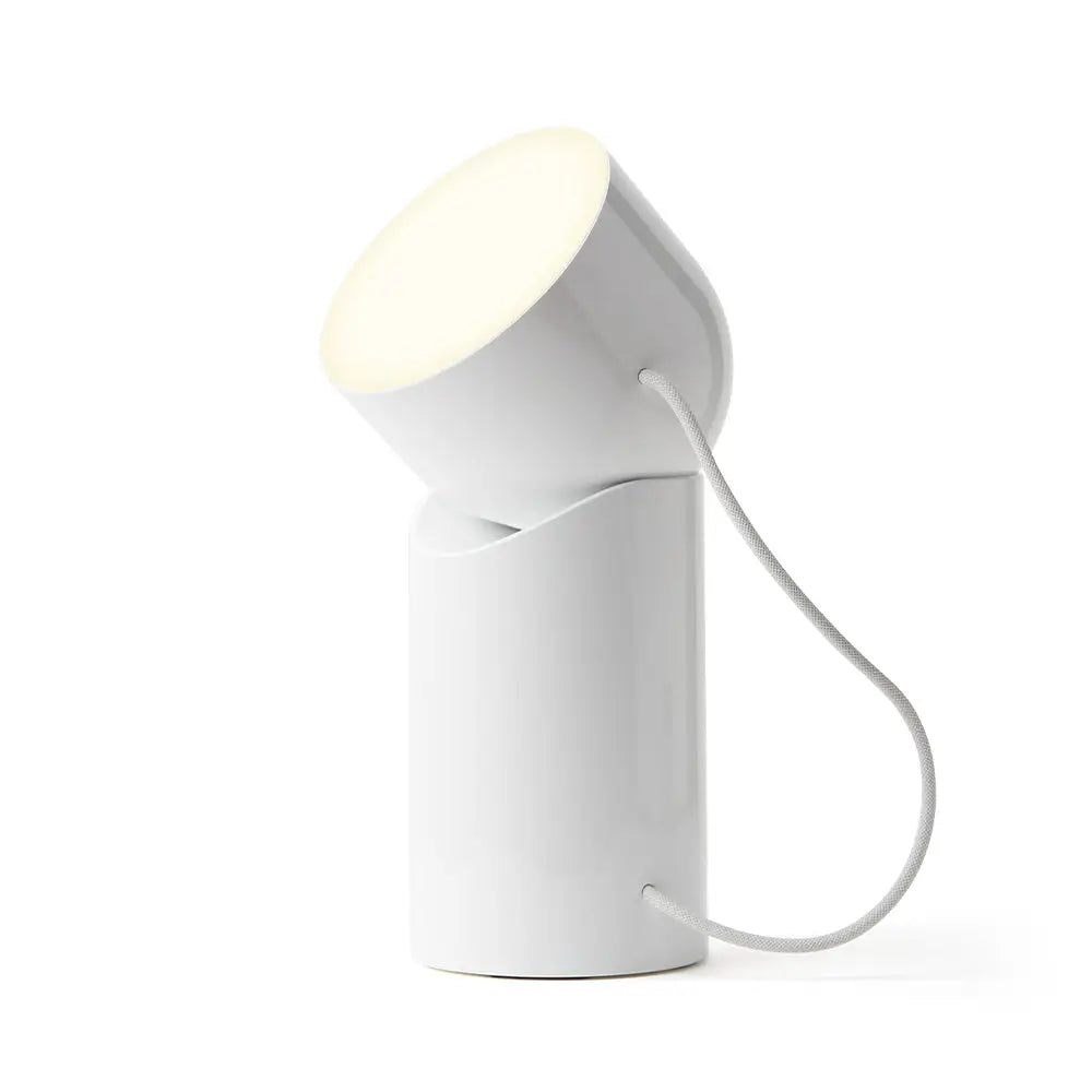 Lexon Orbe Portable Led Lamp with Moving Head - White