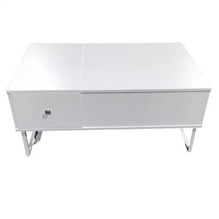 Lift Up White Coffee Table with Storage