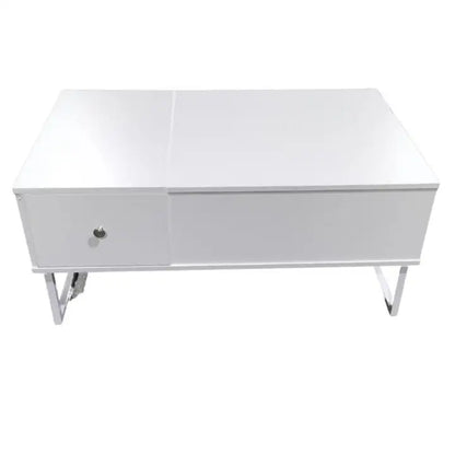 Lift Up White Coffee Table with Storage