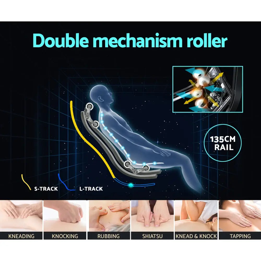 Livemor 4d Massage Chair Electric Recliner Double Core Mechanism Massager Melisa