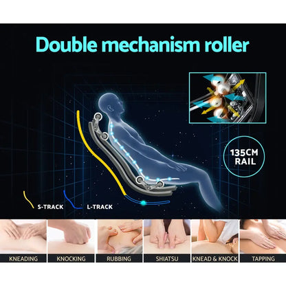 Livemor 4d Massage Chair Electric Recliner Double Core Mechanism Massager Melisa