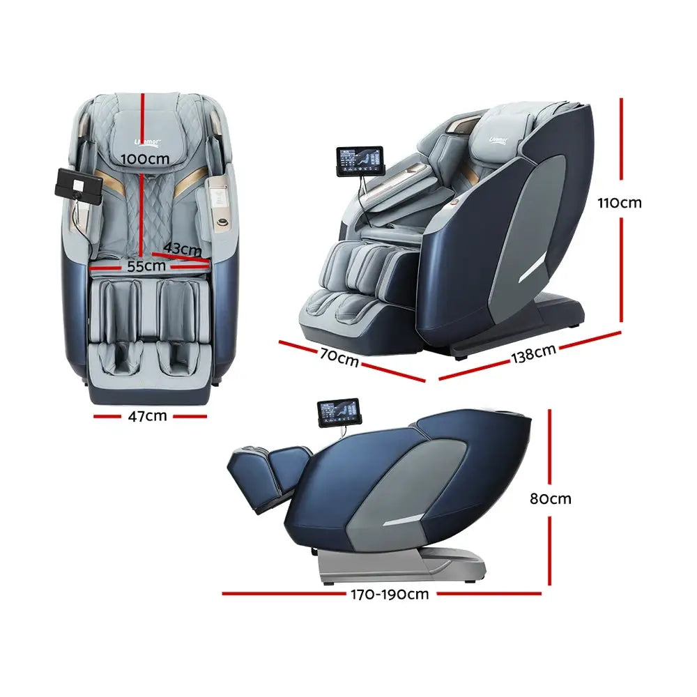 Livemor 4d Massage Chair Electric Recliner Double Core Mechanism Massager Melisa