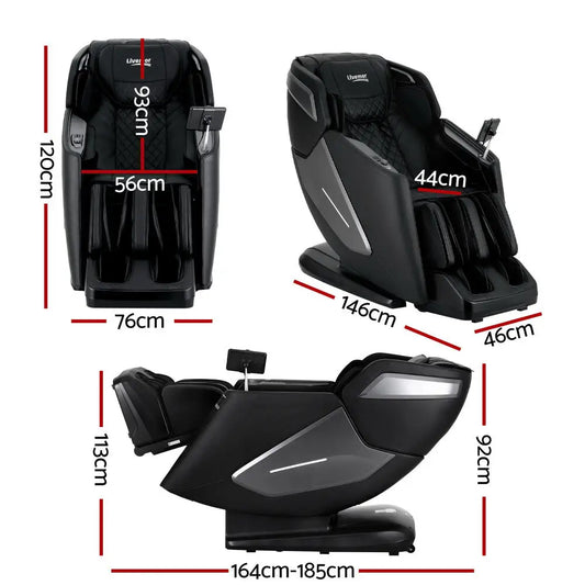 Livemor 4d Massage Chair Electric Recliner Home Massager Black