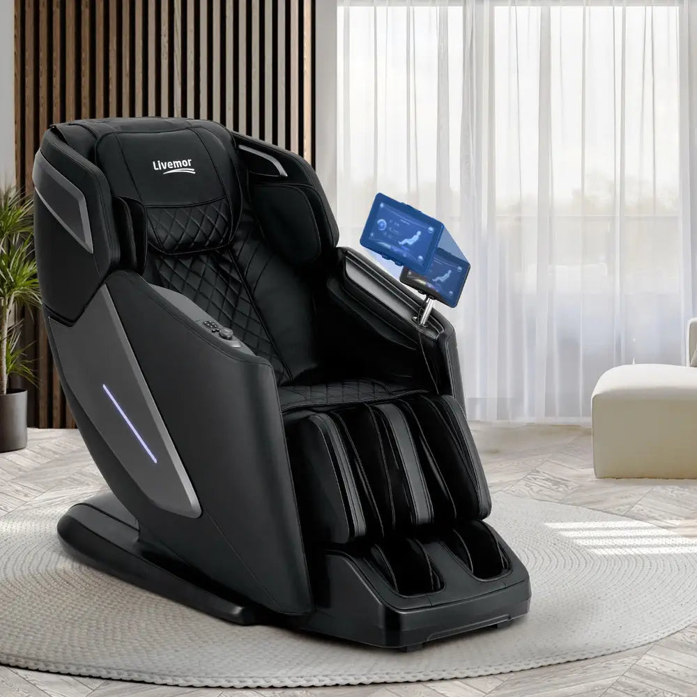 Livemor 4d Massage Chair Electric Recliner Home Massager Black