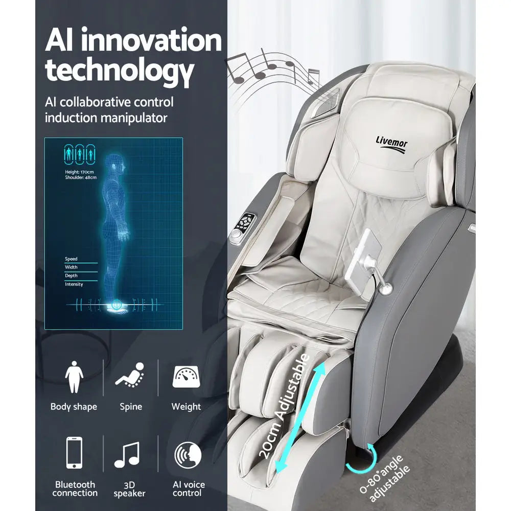 Livemor 4d Massage Chair Electric Recliner Home Massager Gary