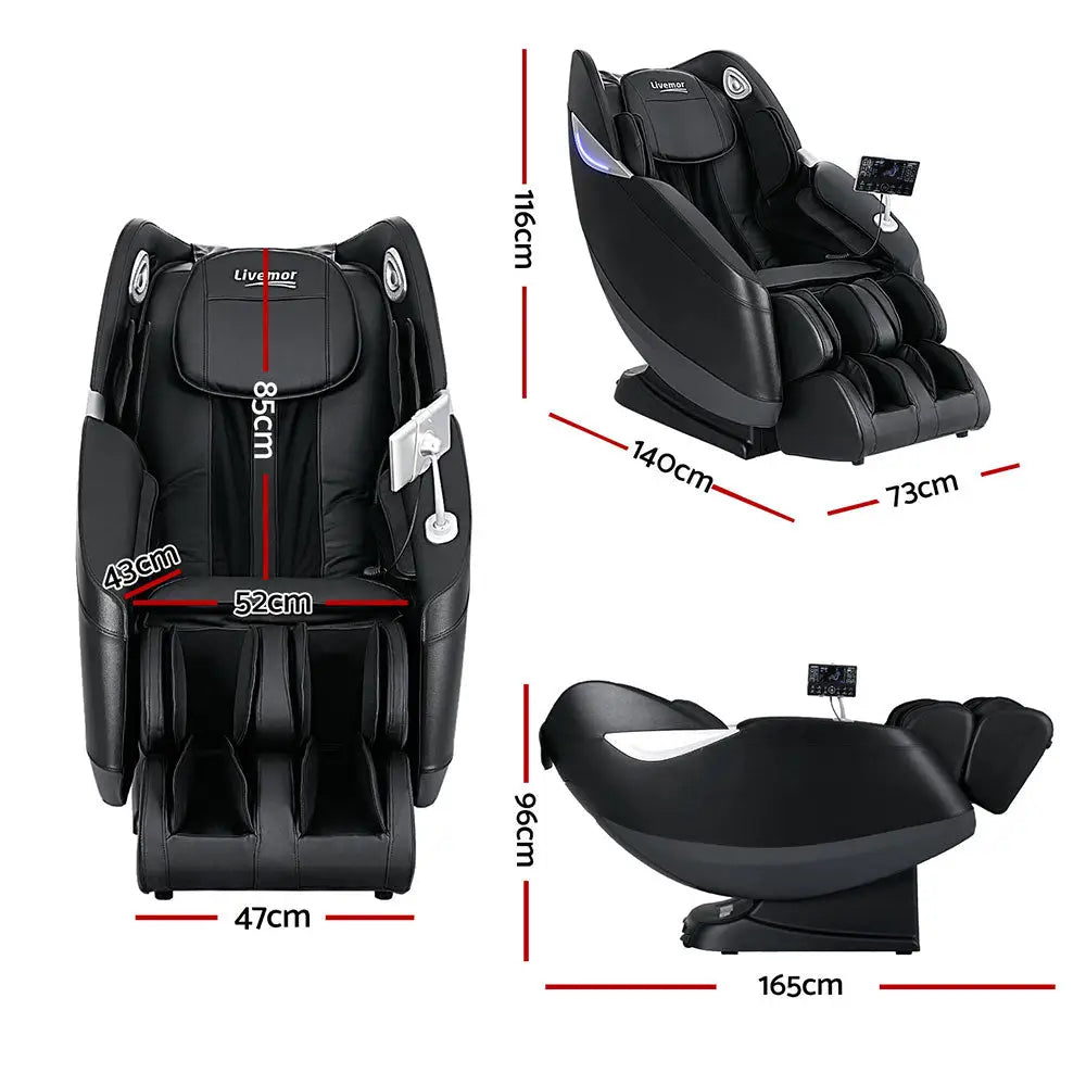 Livemor Massage Chair Electric Recliner Home 3d Massager Flynn