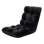 Lounge Sofa Bed Flannel Fabric Black
