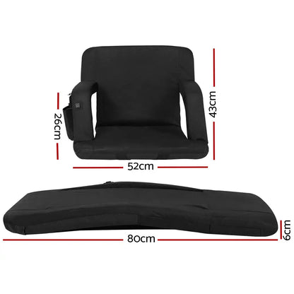 Lounge Sofa Bed with Armrest Heated Floor Recliner Futon Couch Folding Chair Cushion