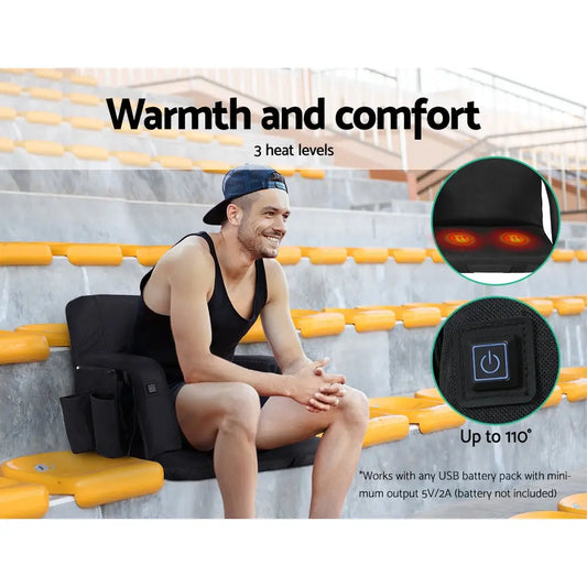 Lounge Sofa Bed with Armrest Heated Floor Recliner Futon Couch Folding Chair Cushion