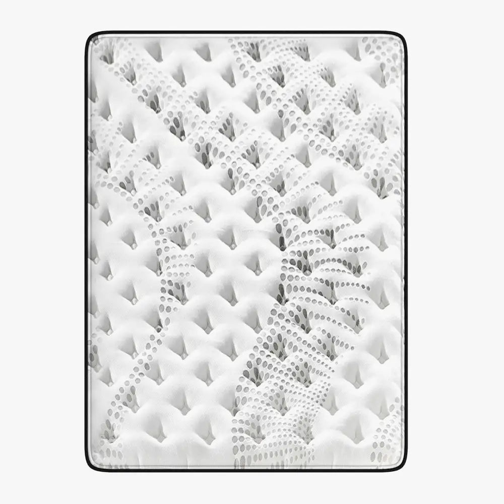 Luxopedic Pocket Spring Mattress 5 Zone 32cm Euro Top Memory Foam Medium Firm - Queen - White Grey