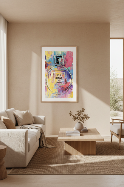 perfume wall art framed 80x120cm australia