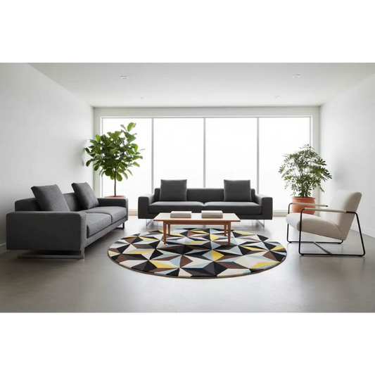 Matrix 900 Blue Round by Rug Culture - 200x200cm - Round