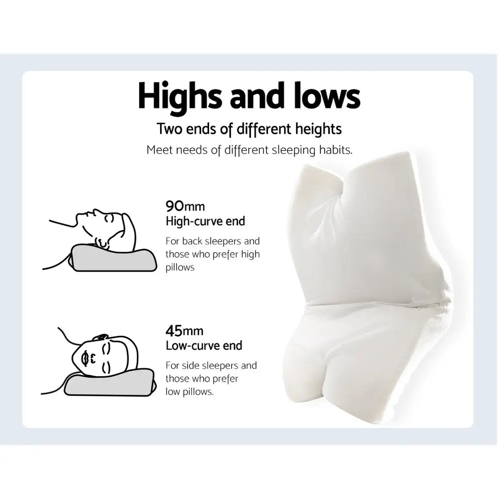 Memory Foam Contour Pillow Grey